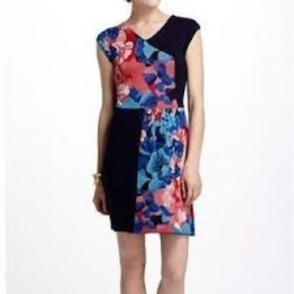 Anthropologie Leifnotes Patchwork Jacquard Dress
